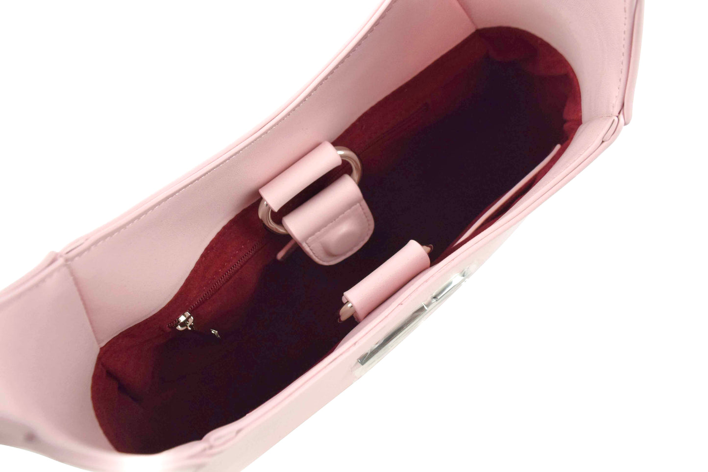 Sophia Vegan Leather Shoulder Bag | Baby Pink