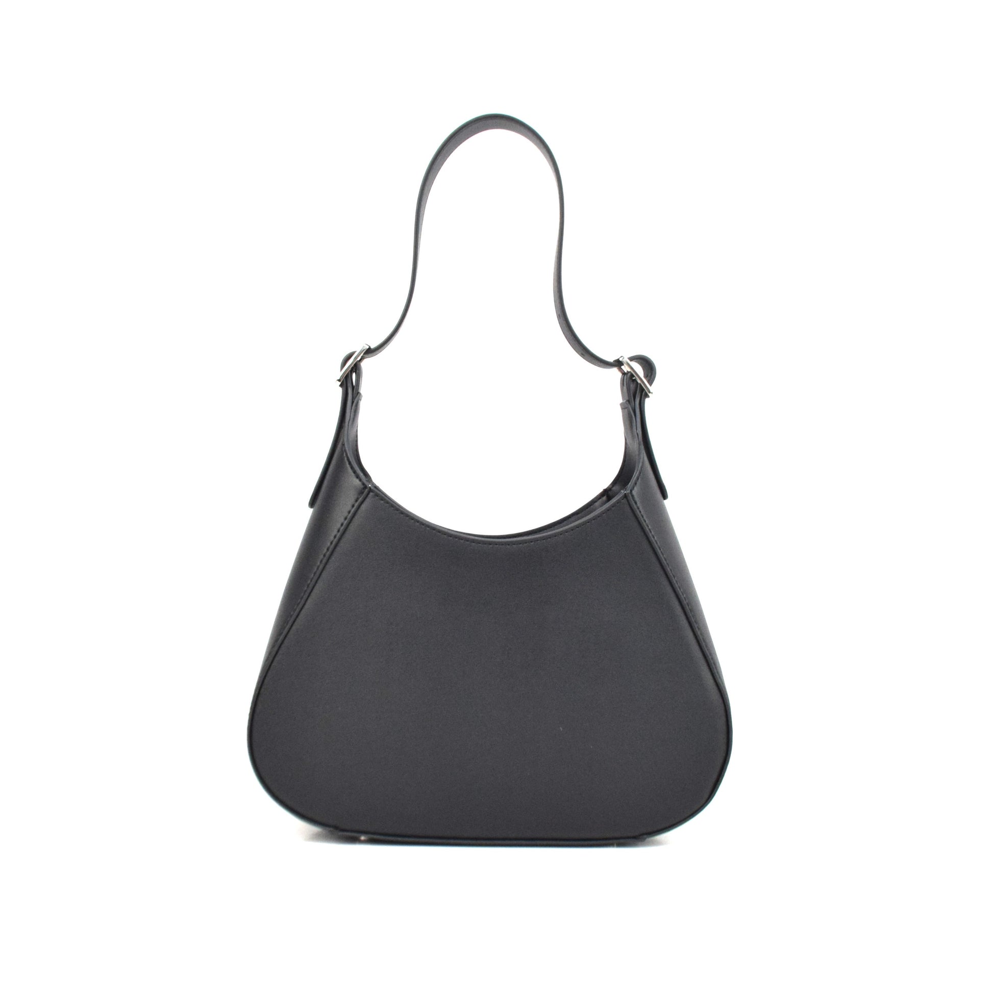 Sophia Vegan Leather Shoulder Bag | Black